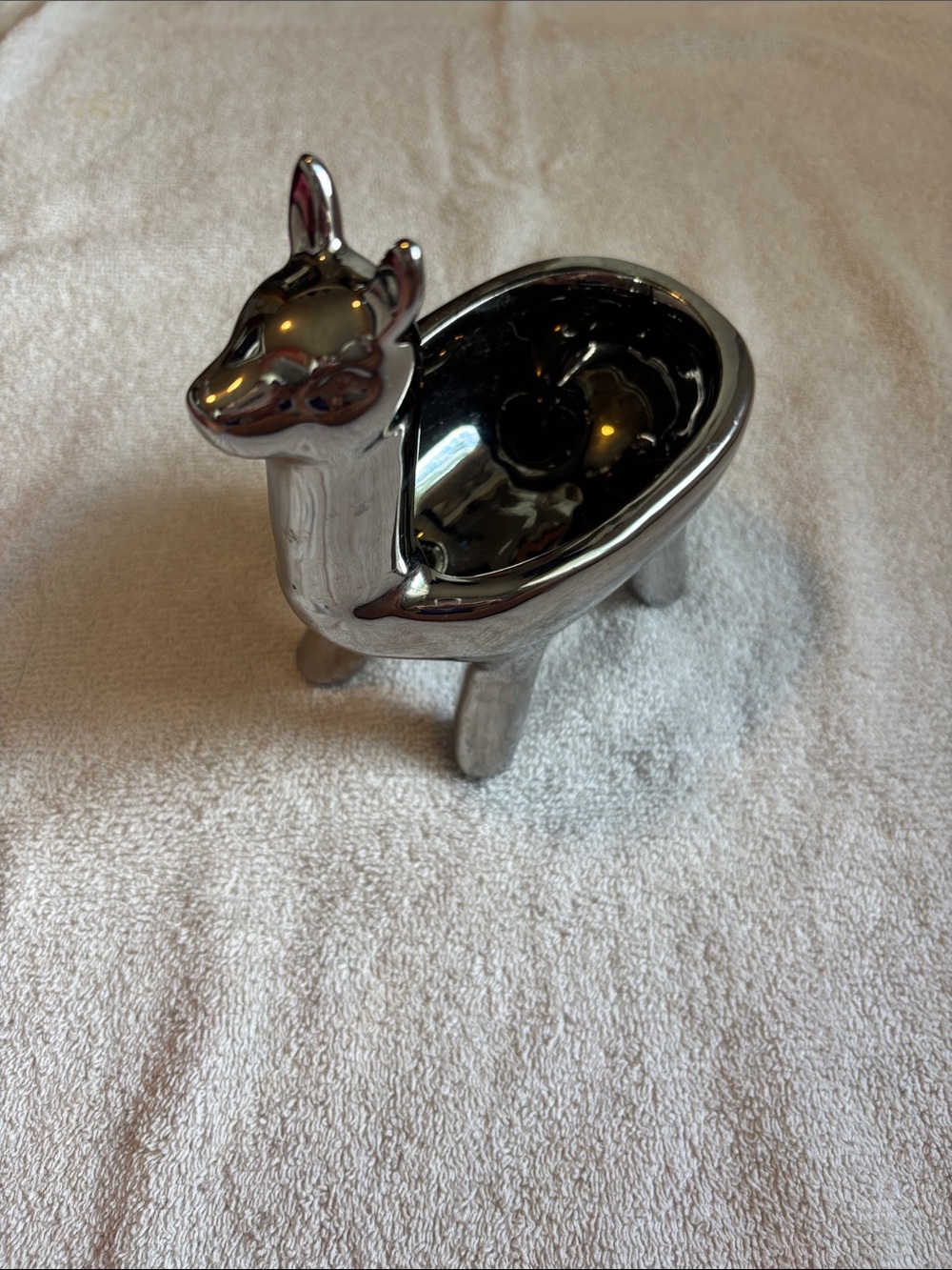 Silver Llama Trinket Dish - Decorative Home Accent